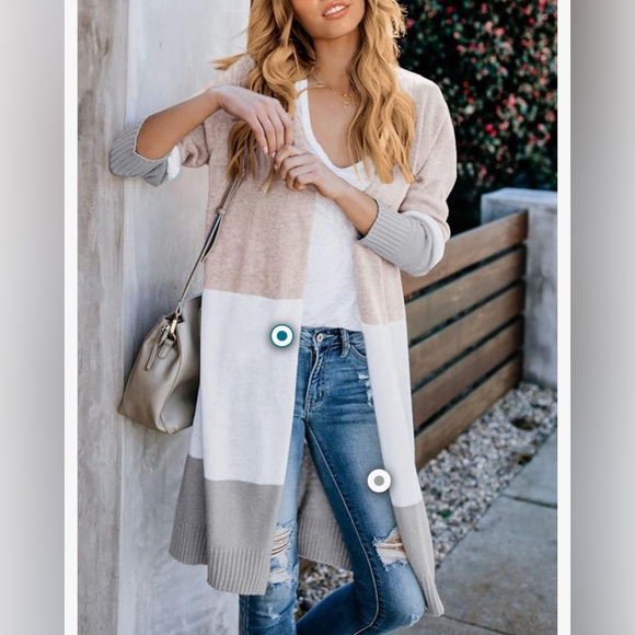 Women’s long lightweight open cardigan - Picture 4 of 6